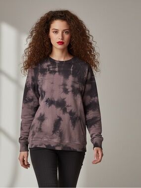 Lululemon Scuba Crew *Shibori Tie Dye Sweatshirt - Antique Bark Black - Size 6